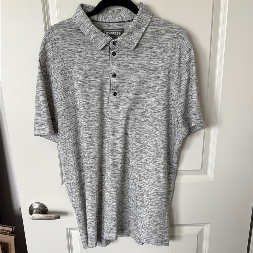 Express Gray Polo Casual Shirt